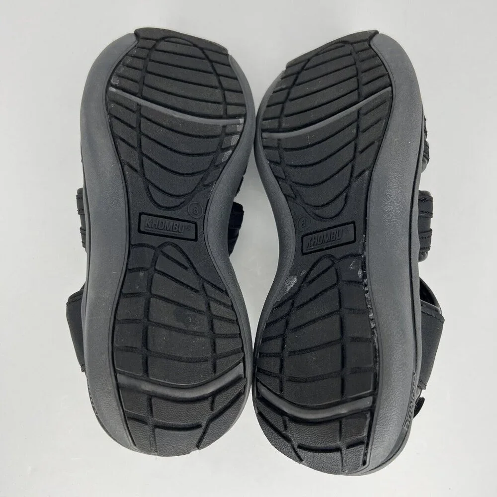 Khombu Hiking Sandals Mens Size 10 Black Slip On Closed Toe Strap Back